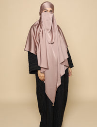 Khimar Matte Satin Silk - Tan