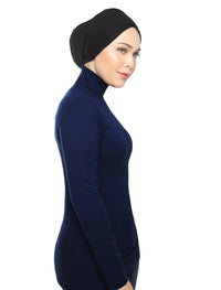 Turtleneck Basic Top - Navy