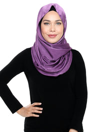 Velvet Satin Snood - Grape