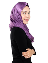 Velvet Satin Snood - Grape
