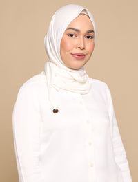 Basic Tri Scarf Onesie - White
