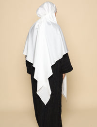Khimar Matte Satin Silk - White